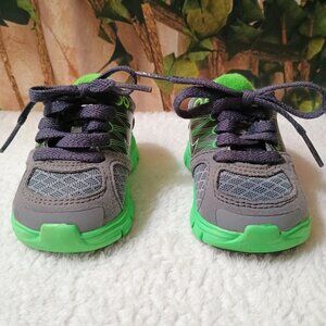 Kids Nike Toddler Sz 3C Gray & Lime Green Baby LunarGlide 2 Sneakers